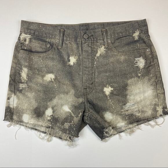 Levi’s 513 Cut Off Bleached Distressed Shorts - Picture 1 of 8